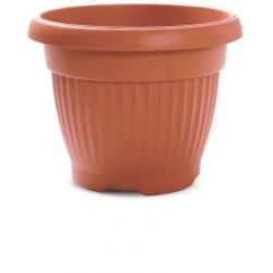 "Terra" outdoor plant pot ø 15 cm with a saucer - terracotta-coloured