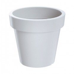 Light round flower pot - Lofly - 13,5 cm - White