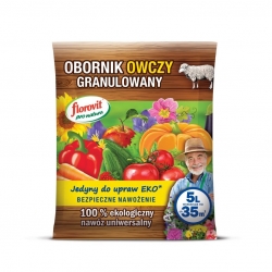 100% organisk granuleret fåregødning Florovit® - 5 liter - 