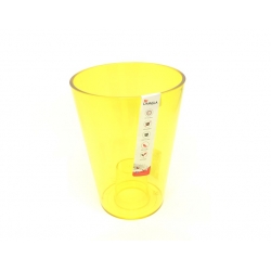 Maceta redonda, alta - Lilia - 12,5 cm - Amarillo transparente - 