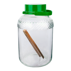 Jar with tongs and plastic lid - ideal for preserves - 8 litre