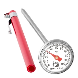 Virtuves termometrs grauzdēšanai, smēķēšanai, ēdiena gatavošanai - temperatūras diapazons 0-100 ° C - 140 mm - 