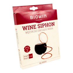 Wine siphon with clamp