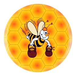 Krukks låg - til honning - Gucio (Willy the Bee) - ø 66 mm - 10 stk - 