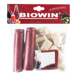 Wine corking set - corks, labels and shrink capsules - 20 pcs