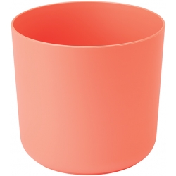 "Aruba" round pot casing - 17 cm - cantaloupe-orange