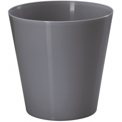 "Vulcano" round pot casing - 17 cm - anthracite-grey