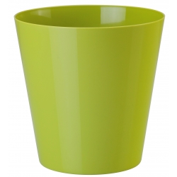 "Vulcano" round pot casing - 17 cm - pistachio-green