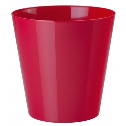 "Vulcano" round pot casing - 11 cm - cherry-red