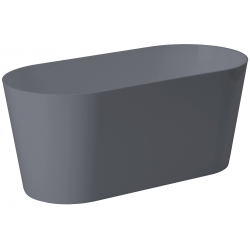 "Vulcano" oval planterbox - 23 cm - antracitgrå - 