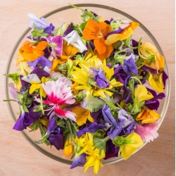 Variety mix of plants with edible flowers - seeds