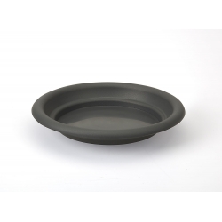 "Agawa" round pot saucer - 24 cm - anthracite-grey