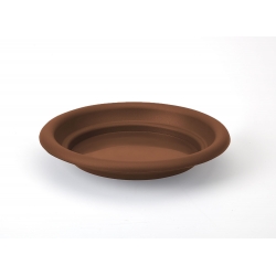 "Agawa" round pot saucer - 24 cm - brick-red