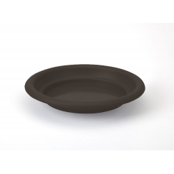 "Agawa" round pot saucer - 24 cm - mocha-brown