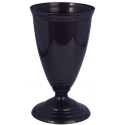 Low "Polo" vase - graphite grey