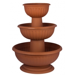 "Gracja" plant pot for cascade growing of flowering plants - terracotta-coloured