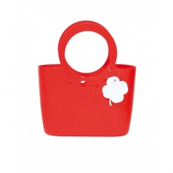 Elastīga un izturīga Lilijas soma - 20 cm - koraļļsarkanā krāsā - 