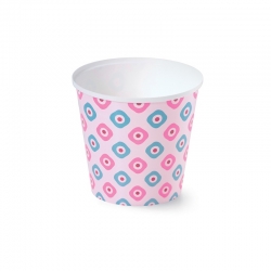 Round imprinted pot - 13 cm - pink motif M3