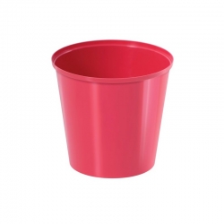 Vaso simples redondo - 13 cm - vermelho framboesa - 