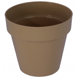 "Ibiza" round hanging plant pot casing - 22 cm - cafe latte