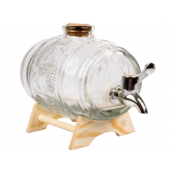 Ornamental barrel-shaped liqueur decanter - "Marzenie Nalewkarza - Liqueur-makers dream" - 450 ml
