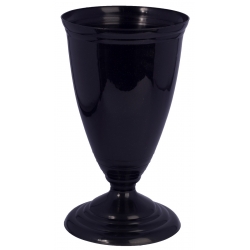 Low "Polo" vase - black