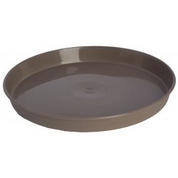 Round wood grain "Elba" saucer - 13.5 cm - grey-beige