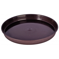 Round wood grain "Elba" saucer - 13.5 cm - brown