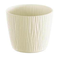 "Sandy" round plant pot - 13 cm - creamy-white