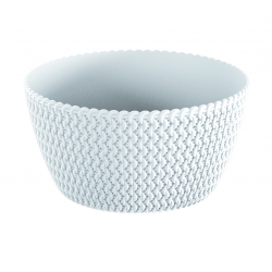"Splofy" round shallow flower pot - bowl - 23.6 cm - white