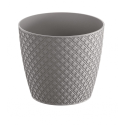 "Orient" round flower pot - 13 cm - stone-grey