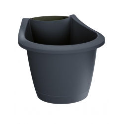 "Respana Belt" gutter-mounted outdoor plant pot - 22 cm - anthracite-grey