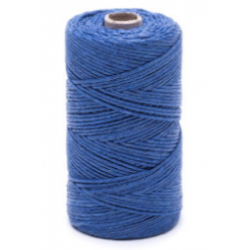 Blue linen waxed thread - 50 g / 60 m