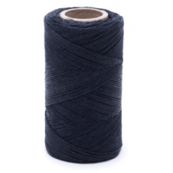 Black linen waxed thread - 100 g / 120 m