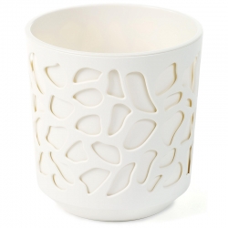 "Duet" bi-colour plant pot casing - 29 cm - creamy-white / creamy-white