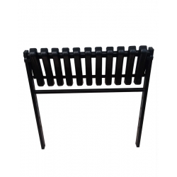 Graveyard, cemetery bench - ribbed seat, for inground mounting - Width: 72 cm