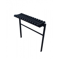 Graveyard, cemetery bench - ribbed seat, for inground mounting - Width: 83 cm