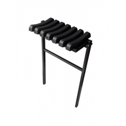 Graveyard, cemetery bench - ribbed, in-soil mounting - single seat - Width: 50 cm