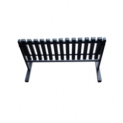 Free-standing, ribbed graveyard, cemetery bench - Width: 83 cm