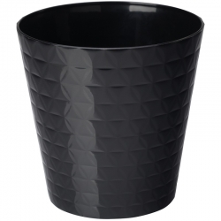 "Diament petit" round pot casing - 11 cm - black