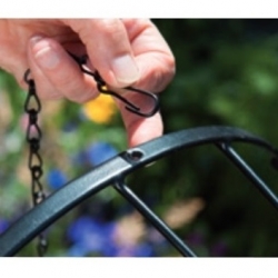 Řetěz pro zavěšení koše na rostliny 35 cm - černý lak - 