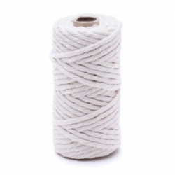Priadza z prírodnej bavlnenej bavlny - 30 g / 20 m - 