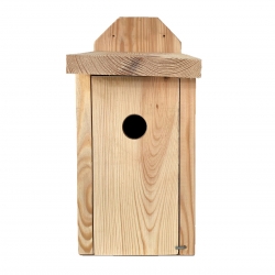 Sangkar burung untuk payudara, burung pipit, dan penangkap lalat - untuk dipasang di dinding - kayu mentah - 