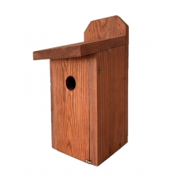 Fågelhus för tuttar, trädsparvar och flugfångare - monteras på väggar - brunt - 