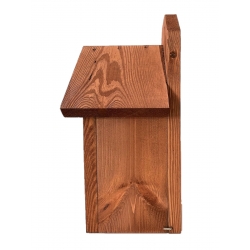 Wall mounted birdhouse for tits, sparrows and nuthatches - brown
