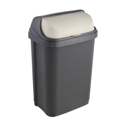 10-litre graphite Rasmus dustbin with a tilting lid