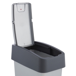 10-litrový strieborno-šedý odpadkový kôš Magne s otvoreným vekom - 