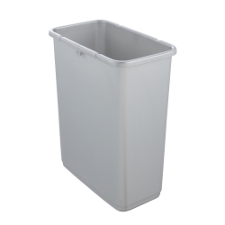 10-litre silvery-grey Magne dustbin with a press-to-open lid