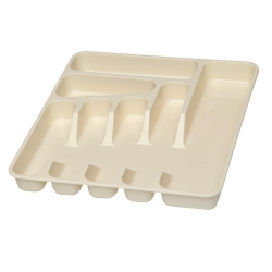 7-compartment cutlery tray - Pablo - cream-coloured