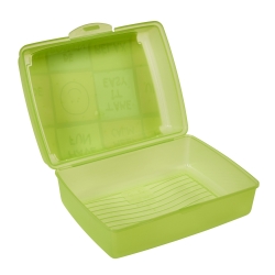 Food container - Carla "Happy" - 17 x 13 cm - spring green